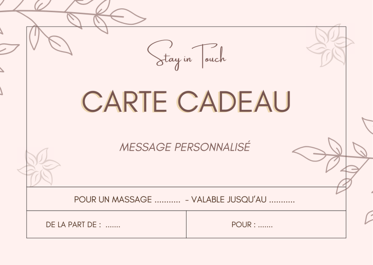 Carte cadeau personnalisée